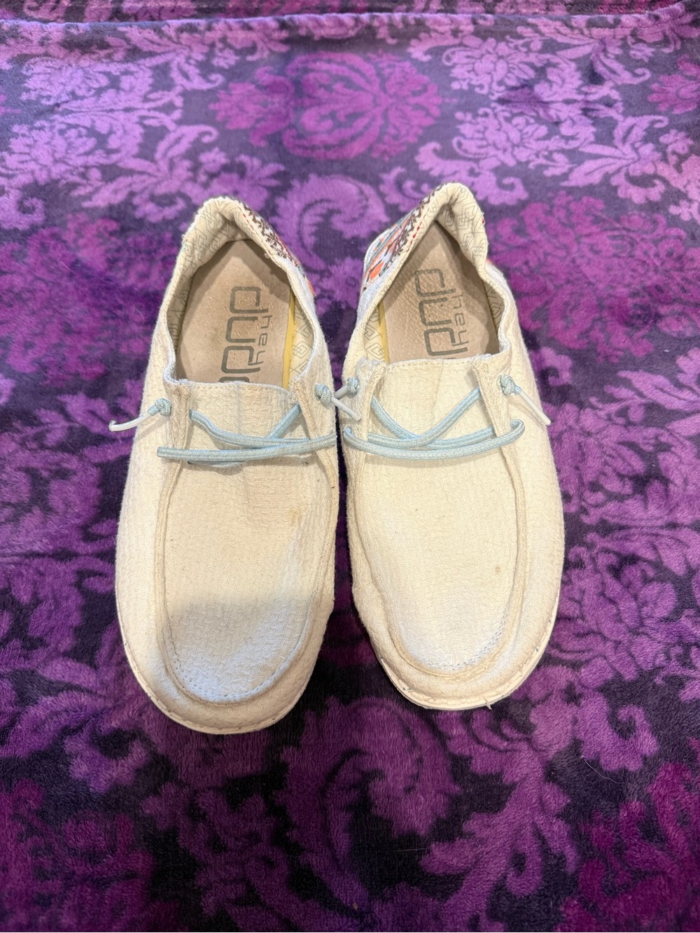 Hey Dude Men's Cream Slip-On Casual Loafers